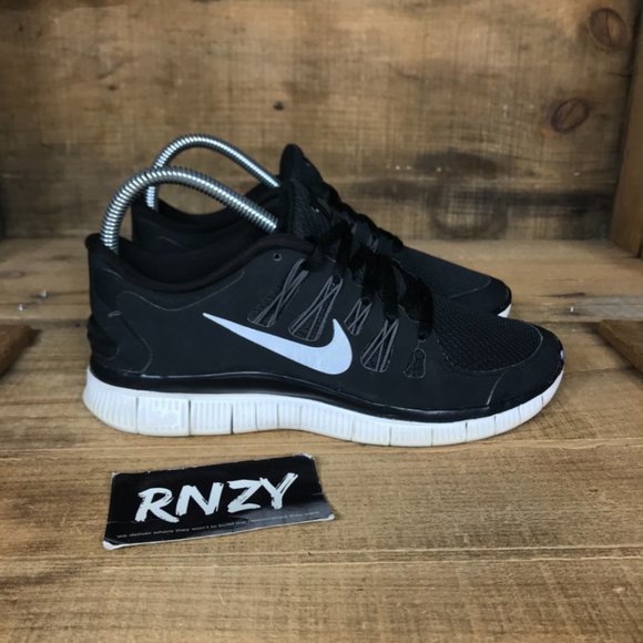 Nike Free 5.0 Black White Cushioned Athletic Shoes